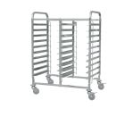 Double 10 Level Bakery Trolley Suits Tray Size 40X60cm. Capacity 20 Trays. Deal Includes 20 Trays