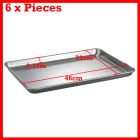 New 6 Pcs Aluminium Oven Baking Pan Tray Bakers For Gastronorm Trolley 60X40X5cm