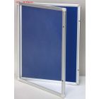50X Grey 450X600mm Lockable Commercial Notice Pin Board Showcase With Clear Door