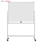 5X Brand New 900X1800mm Double Sided Magnetic Whiteboard With Aluminum Stand