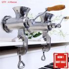 4X 8# Stainless Steel Manual Meat Grinder With S/Steel Food Grade Plates