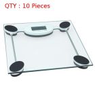 10X Brand New Clear Glass Digital Automatic Bathroom Home Body Weighing Scale