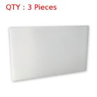 3 New Premium Heavy Duty Plastic White Pe Cutting / Chopping Board 610X610X25mm