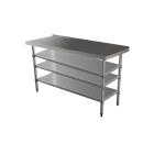 1700 X 390mm New #304 Stainless Steel Splash Back Kitchen Bench+ 2 Under Shelf