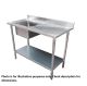 Economic 304 Grade Stainless Steel Single Sink Benches 600 Deep 1500-6-SSBL HY