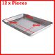 New 12Pcs Aluminium Oven Baking Pan Tray Bakers For Gastronorm Trolley 60X40X5cm