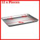 New 12Pcs Aluminium Oven Baking Pan Tray Bakers For Gastronorm Trolley 46X33X3cm