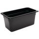Vogue Black Polycarbonate 1/3 Gastronorm Container 150mm U464