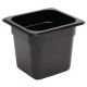 Vogue Black Polycarbonate 1/6 Gastronorm Container 150mm U471