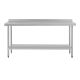 1800x600 Commercial Stainless Steel Table Food Grade Work Splashback Bench 1800-6-WBB HY
