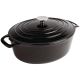 Vogue Black Oval Casserole Dish 5Ltr GH306