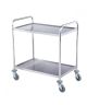 Large 2 Tier Stainless Steel Trolley Cart 86X54X94cm
