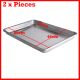 New 2 Pcs Aluminium Oven Baking Pan Tray Bakers For Gastronorm Trolley 60X40X5cm