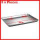 New 8 Pcs Aluminium Oven Baking Pan Tray Bakers For Gastronorm Trolley 46X33X3cm