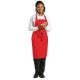 Le Chef Polycotton Bib Apron Red B900