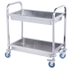 Small Two Tier Stainless Steel Utility Collecting Kitchen Trolley 75X40X83cm