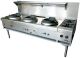 Goldstein Chinese Cooking Ranges - Air Cooled - 3 Woks With 2 Gas Side Burners - Gas - Floor Models CWA3B2