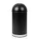 Bolero Stainless Steel Open Lid Bullet Bin Black 40 Litre