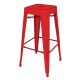 Bolero (Pack of 4) Steel Bistro High Stools Red DL871