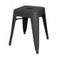 Bolero (Pack of 4) Steel Bistro Low Stools Black DL880