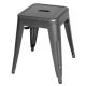 Bolero (Pack of 4) Bistro Low Stools Gun Metal Grey DM933