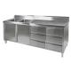 Kitchen Tidy Premium Stainless Steel Cabinet With Double Sinks, Doors & Drawers DDS-7-2100-2L