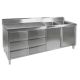 Kitchen Tidy Premium Stainless Steel Cabinet With Double Sinks, Doors & Drawers DDS-7-2400-2R