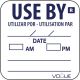Vogue (Pack of 1000) Removable Use By Labels E150