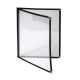 American Style Menu Holder Black 4 Card E293