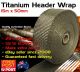 Tan Exhaust Heat Wrap Titanium Fibre 15M (L) X 50mm (W) + 6 X S