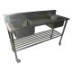 1900X600mm Double Bowl Kitchen Sink #304 Stainless Steel