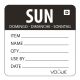 Vogue (Pack of 250) Dissolvable Day of the Week Labels Sunday GH357