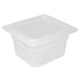 Vogue(Pack of 4)Polypropylene Gastronorm Pan 1/6 with Lid 150mm GJ527