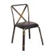 Bolero (Pack of 4) Antique Copper Steel Chairs with Black PU Seat GM648