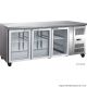 GN3100TNG 3 Glass Door Gastronorm Bench Fridge