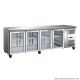 GN4100TNG 4 Glass Door Gastronorm Bench Fridge