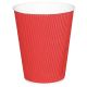 Fiesta(Pack of 25)Takeaway Coffee Cups Ripple Wall Red 225ml x25 GP424