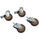 Cool Room Stainless Shelf Wire Castor Lockable Wheels Set Of 4 Easy Movement