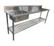 2400 X 600mm Single Bowl Kitchen Sink #304 Stainless Steel