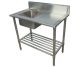 1000 X 600mm Single Bowl Kitchen Sink #304 Stainless Steel