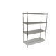 Chrome 455 x 1825 x 1800mm Heavt Duty Wire Shelf Shelves W / Wheels Castors