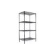 610X1825X1800mm New Black Painted Steel Wire Shelf Shelves W / Wheels Castors