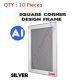 10 A1 Heavy Duty Silver Square Corner Snap Frame/Poster Frame/Picture Frame 32mm