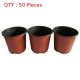 50 Round Plastic Thermoformed Nursery Garden Plants Double Colour Pot 110X100mm