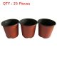25 Round Plastic Thermoformed Nursery Garden Plants Double Colour Pot 110X100mm