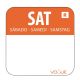 Vogue (Pack of 1000) Removable Colour Coded Food Labels Saturday L936