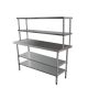 1400X700mm #430 Grade W/ Splashback Stainless Steel Bbq Bench ,1Xdouble O/Shelf