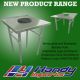 762X762mm Stainless Steel Table W/ Hole W/ Splash Back