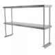 2134 X 300mm Stainless Steelds Bench Double Overshelf Kitchen Food Prep Table