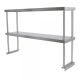 762 X 300mm 430 Stainless Steel Bench Double Overshelf Kitchen Food Prep Table